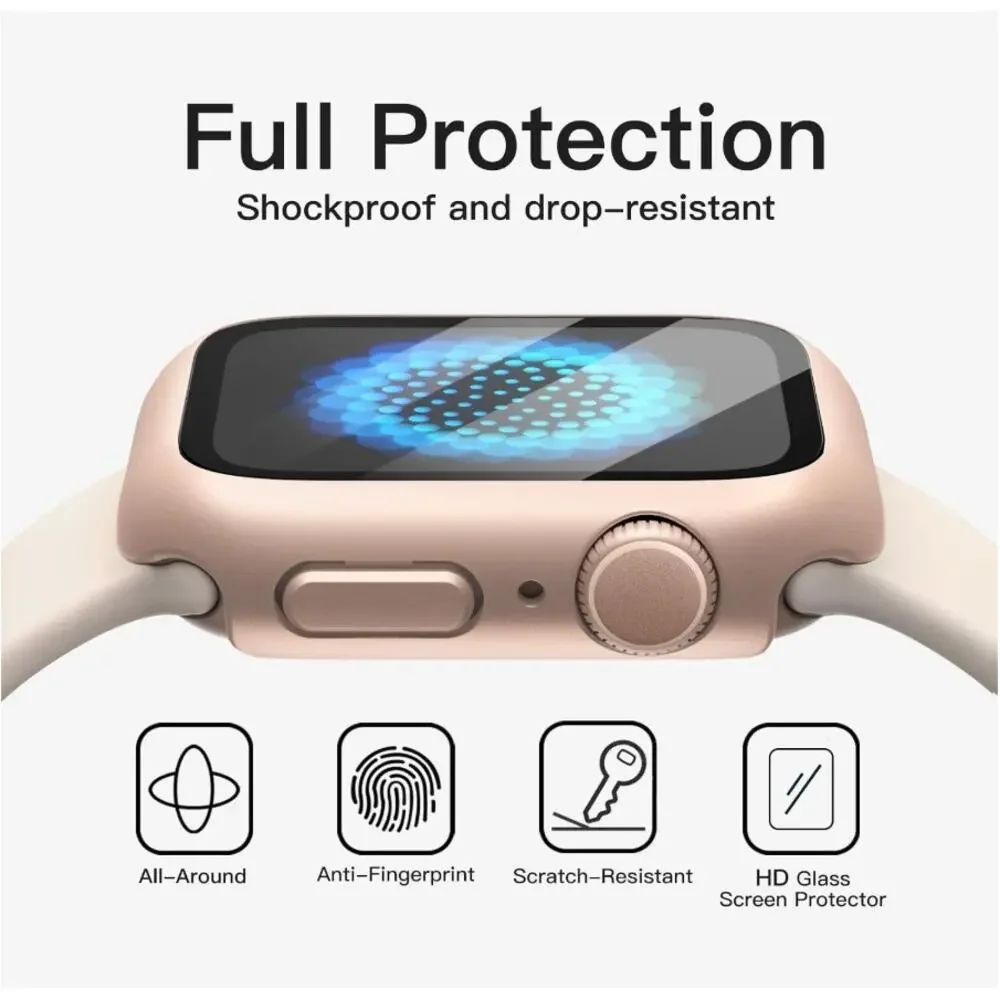 JETech Apple Watch Series 11/10 46mm Case Screen Protector 2-Pack Rose Gold NEW